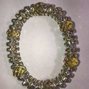 Topaz Crystal and Silver Bracelet